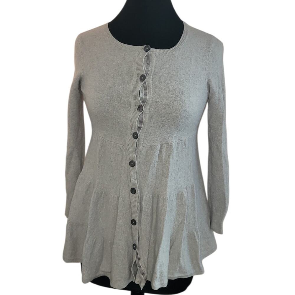 Sundance Tiered PS Cashmere Lambswool Blend True Calling Button Front Cardigan
